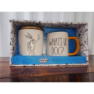 Rae Dunn Looney Tunes BUGS BUNNY Mug Canister Set NEW "WHAT'S‎ UP, DOC?!"